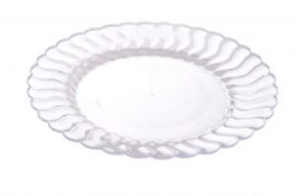 Fineline Flairware 210-CL 10 1/4" Clear Customizable Plastic Plate - 144/Case