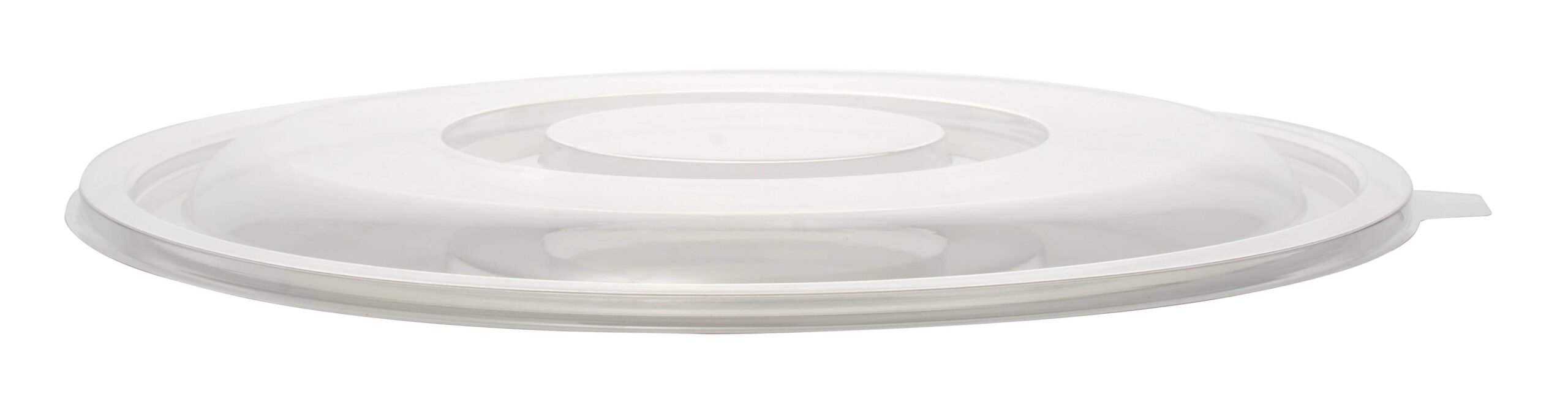Fineline 5320-FL Super Bowl 320 oz. Clear PET Plastic Flat Lid - 25/Case