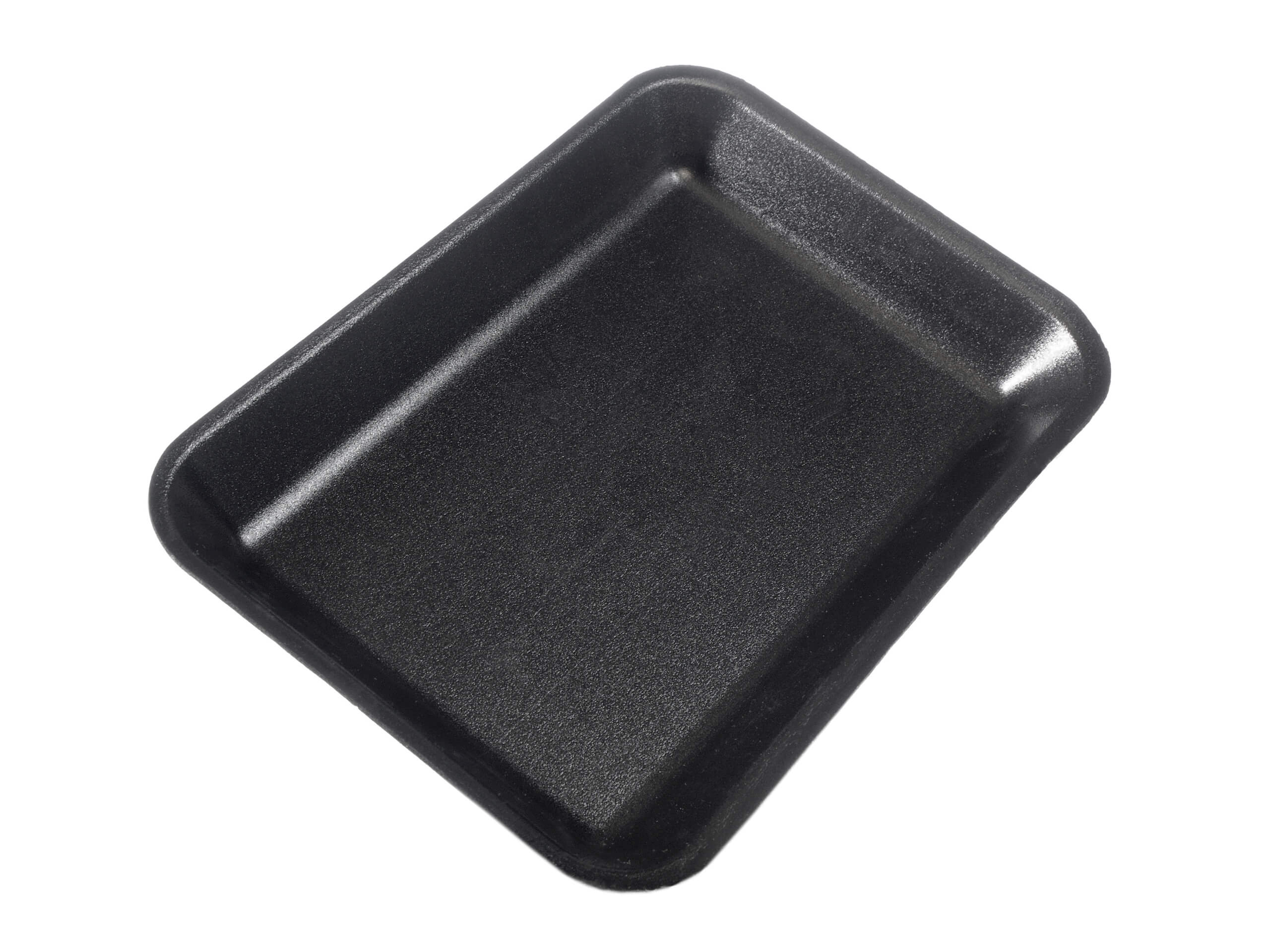 Food Chippy Trays 8.75'' x 5.25'' x 1'' 500 x D3 Black Polystyrene Meat 