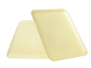 CKF 87936 Yellow 38/8s Foam Meat Trays 10x8x1/2 - 500/CS