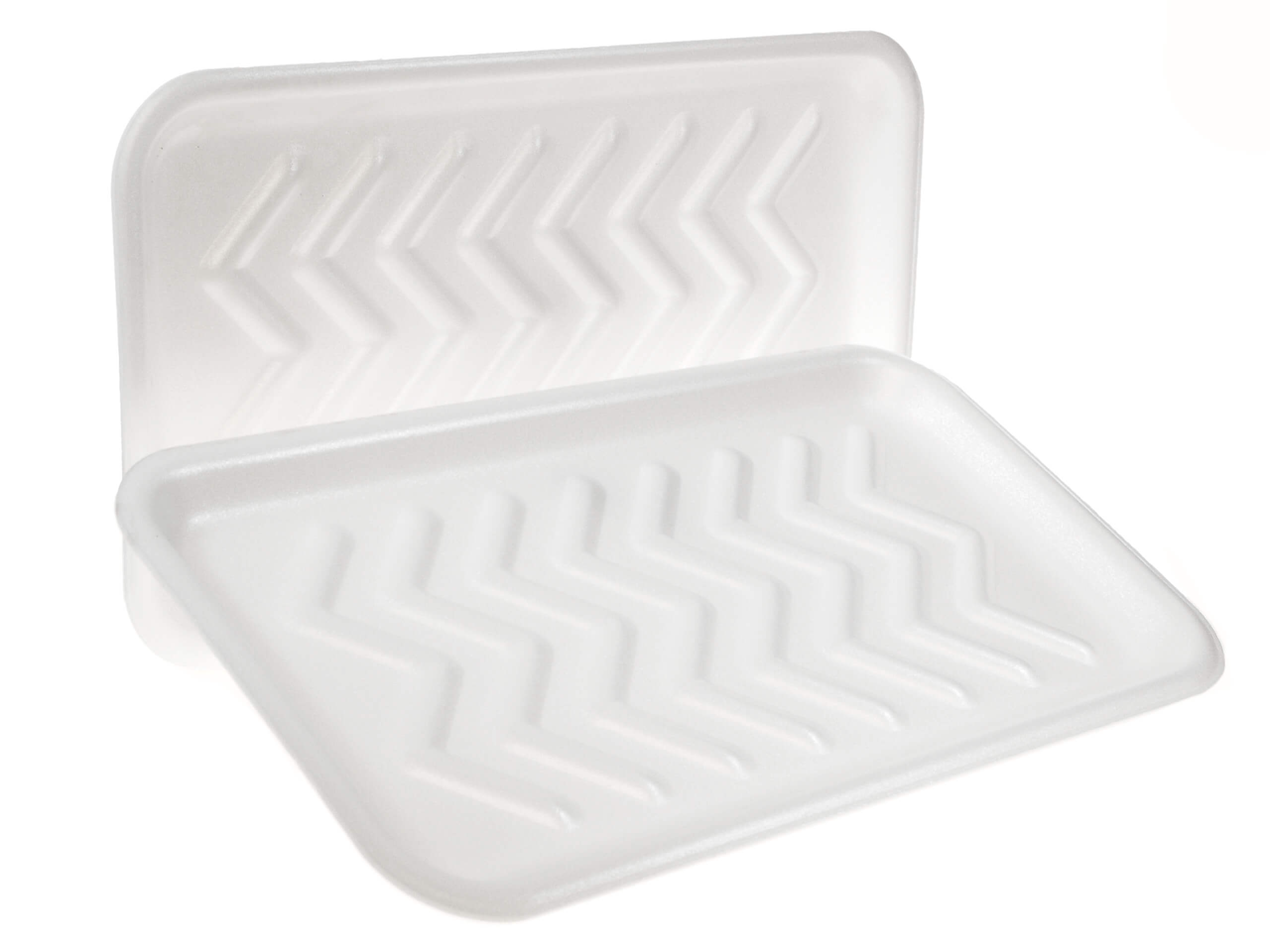  RIKICACA White Styrofoam Meat Trays (25pcs/Pack - 7.87