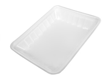 Food Tray, 8.25 x 5.75, White, Foam, (500/Case), Genpak W1002S