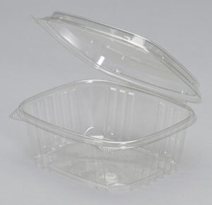 Genpak AD32F 32 oz. Clear Hinged Deli Container with High Dome Lid -  200/Case - Splyco