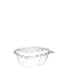 Dart CH6DEF 6 Oz Clear Tamper-Evident PET Containers with Flat Lid, 400/CS