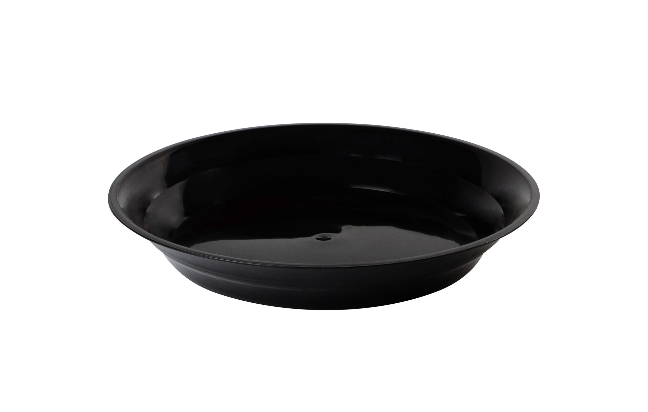 Fineline LPB1280PP.BK ReForm 80 oz. Black Low Profile Plastic Catering Bowl - 25/Case