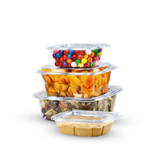 Dart ClearPac SafeSeal Tamper-Resistant/Evident Containers, Flat Lid, 48 oz,  7.8 x 8.1 x 2.5, Clear, Plastic, 100/Bag, 2 Bags/CT (CH48DEF)
