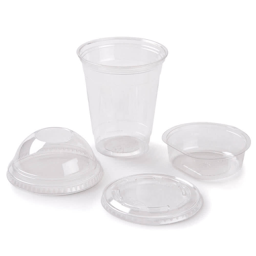 12 oz. Parfait Cup with 2 oz. Fabri-Kal Insert, Flat Lid and Dome Lid -  100/Pack