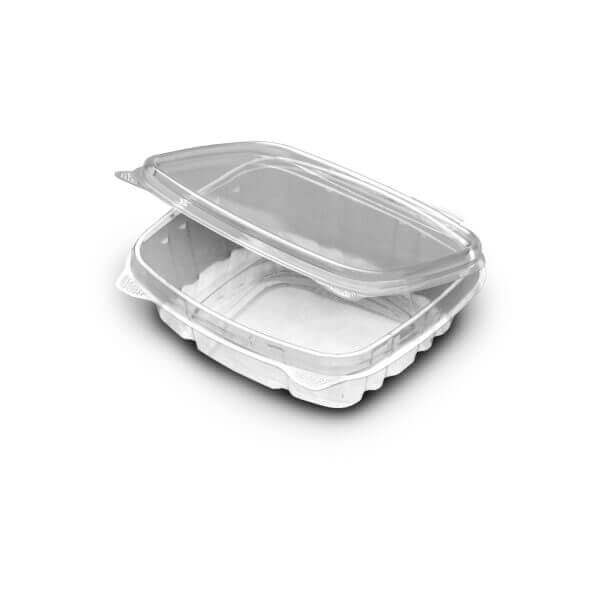 Dart 60HT1 6 x 6 x 3 White Foam Hinged Lid Container - 125/Pack