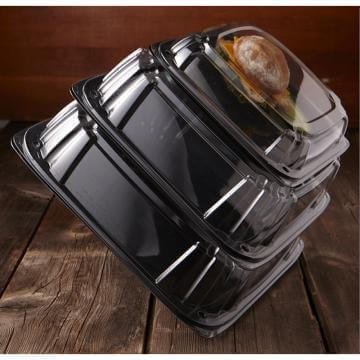 Sabert C9614 UltraStack 14 Square Disposable Deli Platter / Catering Tray  with High Dome Lid - 25/Case - SPLYCO