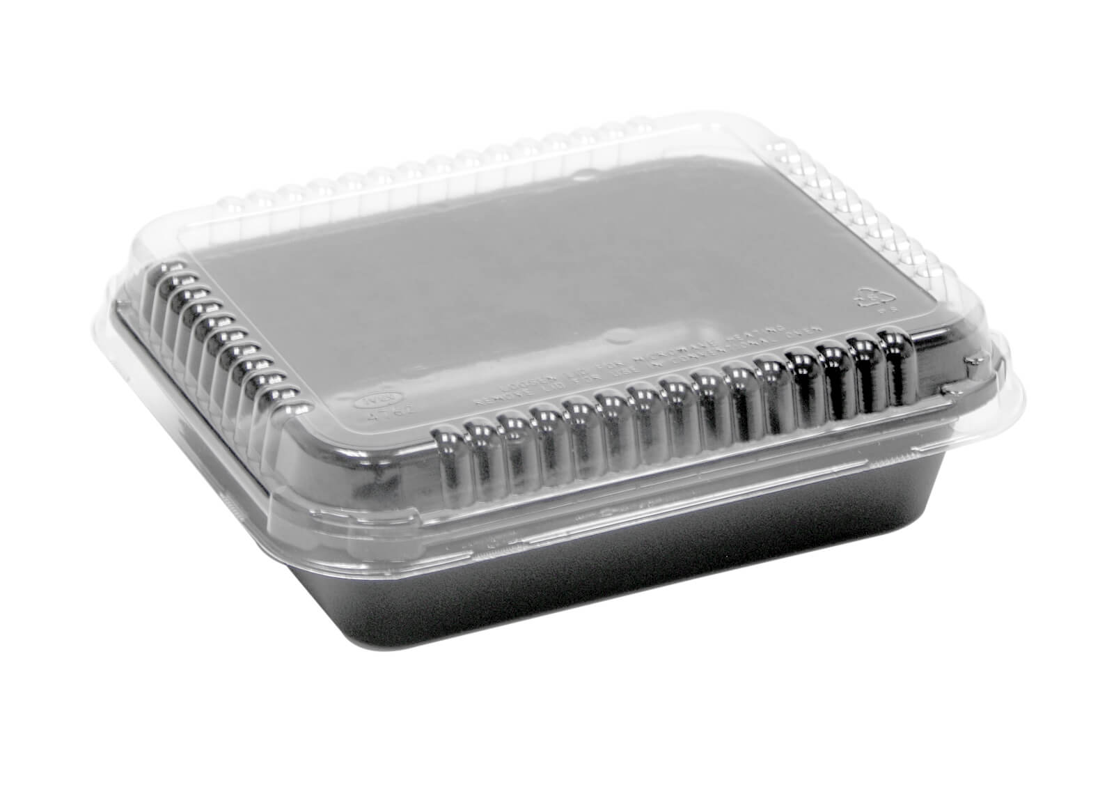 32 oz Disposable Aluminum Foil Roasting Pans with Clear Plastic