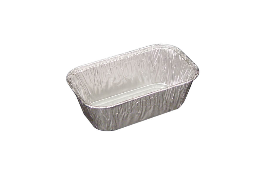 Pactiv 61635 16 oz (1 lb) Aluminum Loaf Pan, 6x3.5x2 - 1000 Per Case-SPLYCO