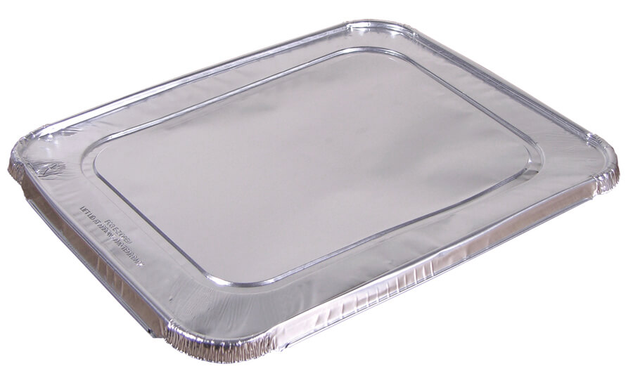 Pactiv Aluminum Rectangle Pan Lid For Half Size Steamtable Pan, Silver 100/CaseSPLYCO
