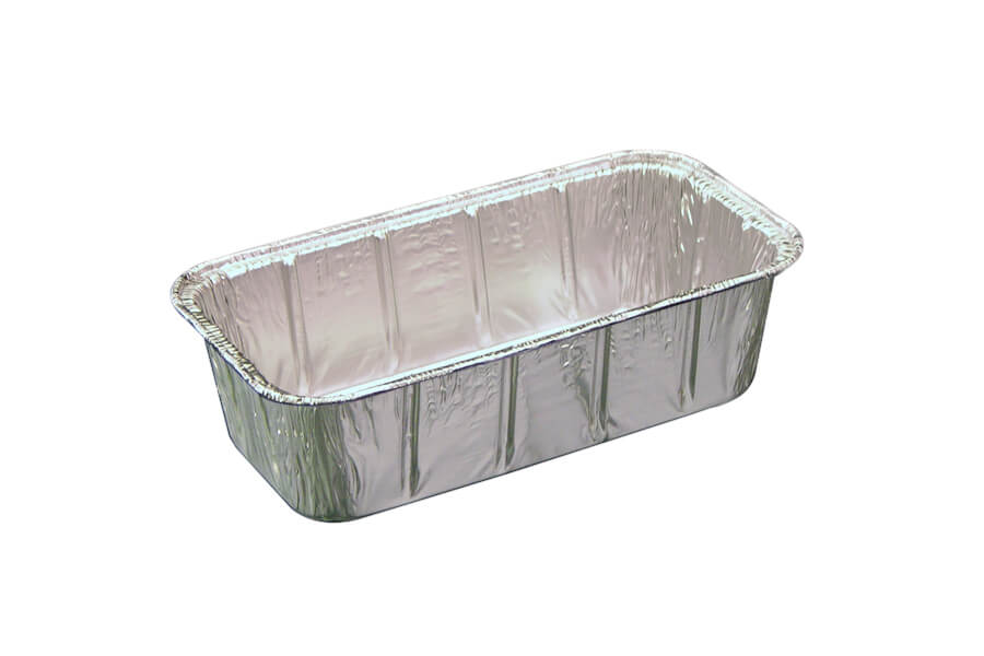 Pactiv Y60835 2 lb Aluminum Full Curl Loaf Pan 8 x 4 x 2.5 Height - Pack  of 300-SPLYCO