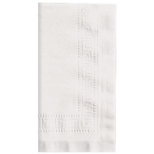 Hoffmaster LinenLike Paper Dinner Napkin White, 17" Length x 17" Width