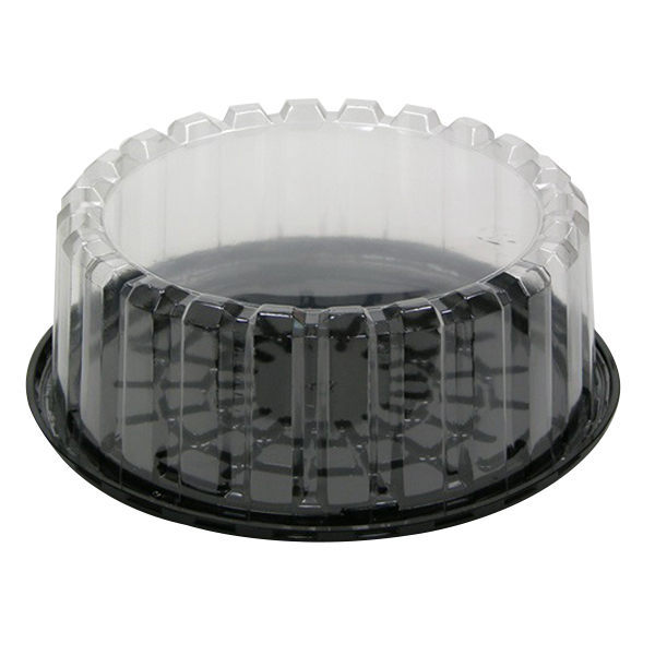 Pactiv Showcake Plastic Round Cake Container Base/Lid Combo, 8" 100