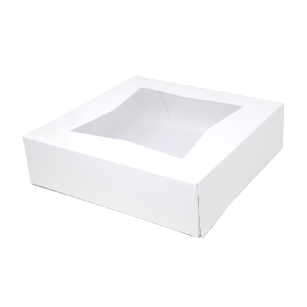 BOX PIE 9x9x2.5 AUTO WINDOW WHITE
